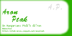 aron ptak business card